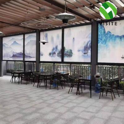 China Outdoor Good Quality Factory Price Good Quality Zipper Roller Shade Anti-Wind Retractable Roller Blinds for sale