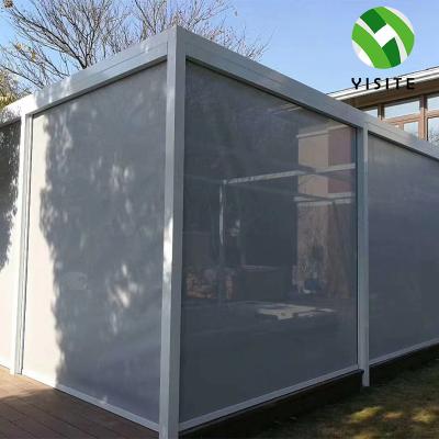 China Cheap Hot Sale Cheap Shade Zipper Roller Shade Polyester Screen Mesh Blind Insect Proof Factory Wholesale Price Windproof With Side Track for sale