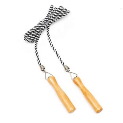 China China Professional Manufacture Burlywood Gray Cotton Stainless Wooden Skipping Cotton Skipping Rope for sale