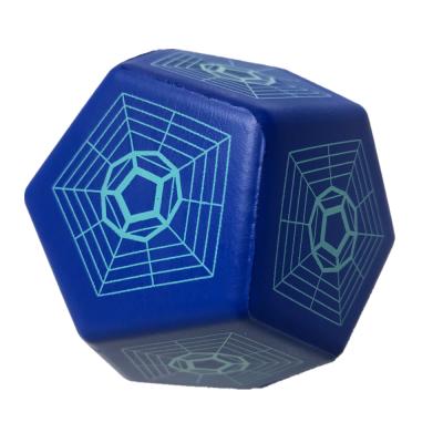 China Promotional Toy Custom Printed Fitness Dice Workout Exercise Training Sports PU Foam Dice 12 Sided Anti Stress Dice for sale