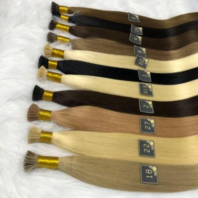 China Indian Curly Curl Keratin I Remy Human Hair Extension Vendors Virgin Hair Extension Double Tip Natural Hair Extension Remy Hair Wholesale for sale