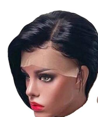 China Wholesale 100% Virgin Hair Brazilian Curly Short Pixie Wig Side Part Lace Front Hair Wigs For Black Women for sale