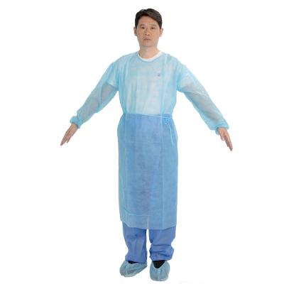 China Leve3 Disposable Blue Nonsterile Medical Impermeable PP Isolation Gowns for sale