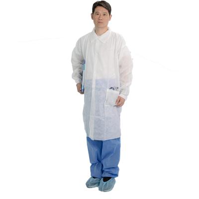 China Men Antistatic Lab Coat For Nursing Disposable Lab Coat SMS Long Sleeve for sale