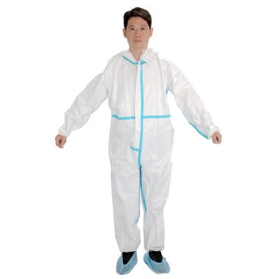 China HOT Selling Anti-Static Nonwoven Heat Seam Sealing Tape Coverall Safety Nonwoven Chemical Protective Workwear Taped Coverall for sale