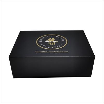 China Wholesale Custom Packaging Materials Black Luxury Paper Ad Box Recycled Magnetic Cardboard Gift Box for sale