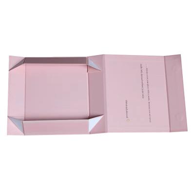 China Recycled Materials Paper Boxes Custom Pink Folding Gift Printed Cardboard Packaging Boxes for sale