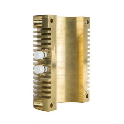 China Energy Saving Air Cool Copper Cast In Strip Heater Brass Extruder Heating Element for sale