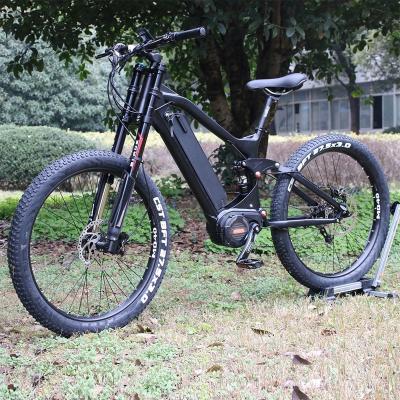 China 2019 Aluminum Alloy Big Power Mid Drive Motor Bike Electric Bicycle Ebike Full Suspension Mountain ebike 48v 1000w for sale