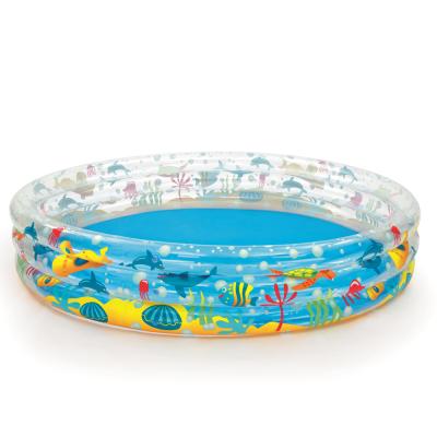 China Water Fun Sets 51005 Summer Children Playing Deep Water Diving 3 Ring Plastic Inflatable Swimming Pool Water for sale