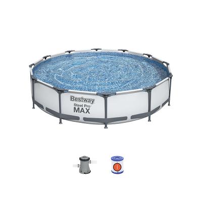 China Outdoor Household Swimming Pool 56416 Series Steel Frame Folding Water Stable Plastic Play Pools for sale