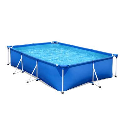 China Rectangular PVC+Steel 56404 Family Happy Time Bracket Above Ground Swimming Pools Outdoor for sale