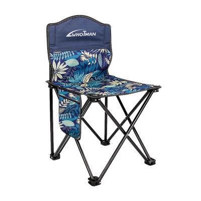 China Quick Folding and Easy Carry Whotman Camouflage Decorative Pattern Mid Height Fishing Foldable Camping Chair for sale