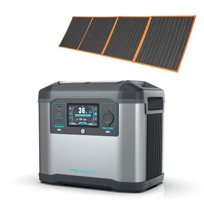 China Type C Solar charging USB Output UPS 14KG Ternary lithium battery 1500w camping 110v 220v solar portable power station for sale