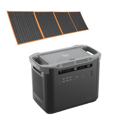 China Type C ODM Wireless charge APP 2000W solar portable backup battery power station home with inverter for sale