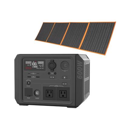 China Type C ODM UPS 3 charging method wireless charging generators 600w portable power station with solar panels for sale