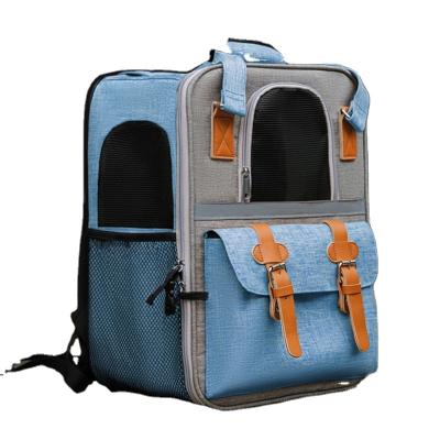 China Luxury Stylish Viable Travel Viable Luxury Expandable Foldable Bag Breathable Mesh Pet Carrier Backpack Dog Cat Rabbit Backpack for sale