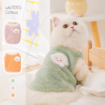 China New Amazon Selling Anti-mink Velvet Pet Clothing Fashion Cat Clothes Winter Popular Luxury Warm Sustainable Cat Windproof Coat for sale