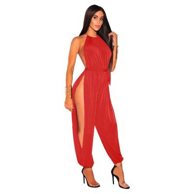 China Polyester 100% 2022 new autumn European American women and beautiful nightclub sexy overalls for sale