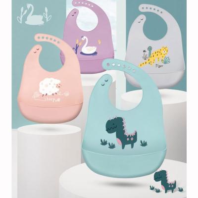 China 6 Color Custom Cute Hole Design Silicone Baby Bib Waterproof Bibs Bibs Ready Running Antibacterial 6 Color for sale