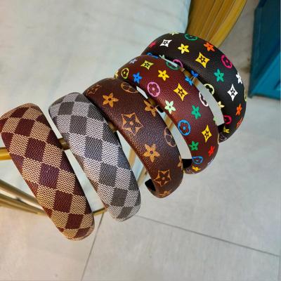 China Sports style wholesale women brand headband for girls hair accessories letter print headbands for women for sale