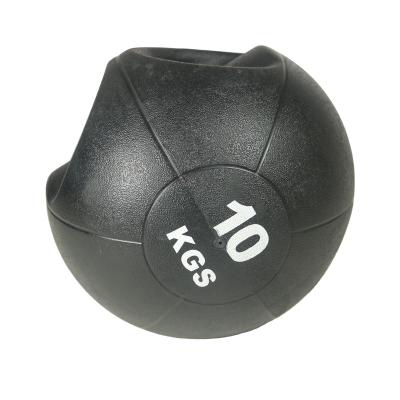 China Hot Selling Good Quality PVC Leather+pp Cotton+sand Fitness Full Body Exercises New Gym Medicine Ball With Handle for sale