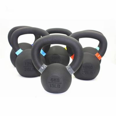 China China Cross Fitness Equipment Commercial Gravity Use Black Cast Iron Powder Coated Kettlebell Custom Kettlebells for sale