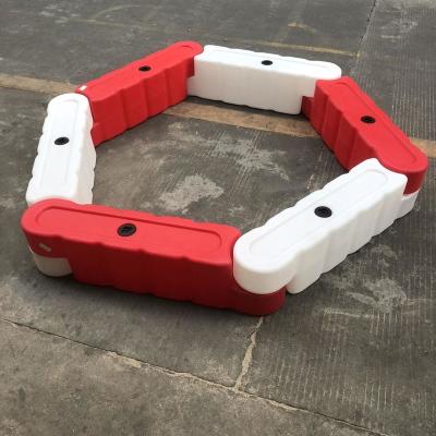 China Rubber Kart Track Barriers LLDPE Material Water Stop Road Block Barriers for sale