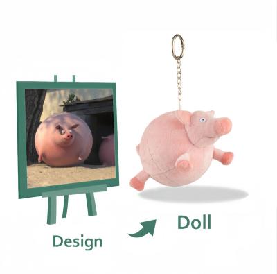 China Plush OEM ODM Ketong Piggy Pendant Keychain Packaging Pendant Customized Plush Animal Pendant for sale