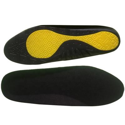 China Black Shock Absorption Heavy Duty Anti-fatigue Slip Height Increase Safety Shoes Comfortable Invisible PU Insoles for sale