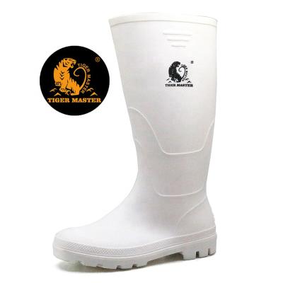 China Lightweight Non Slip Water Proof Food Industry Safety Non Slip White PVC Rain Boots For Work for sale