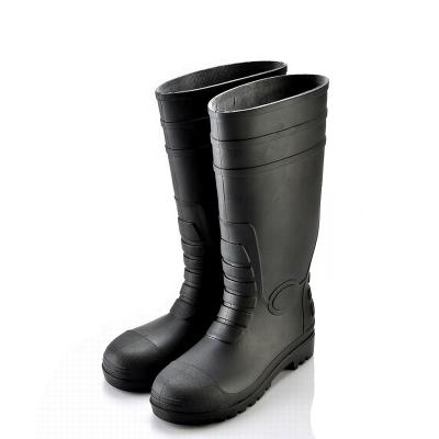 China Steel Toe Oil Proof Waterproof Chemical Resistant Puncture Steel Toe Cap Safety PVC Steel Toe Cap Safety PVC Rain Boots CE for sale