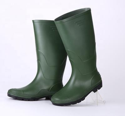 China Waterproof Agricultural Chemical Resistant Lightweight Waterproof Anti Knee Oil Safety Men PVC Non Slip PVC Rain Boots for sale