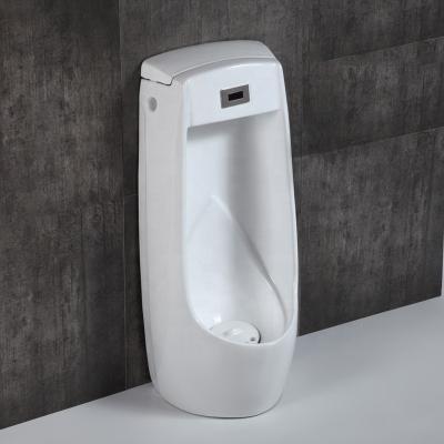 China Modern Popular Ceramic Male Bathroom Urinal Design Floor Standing Urinal Dispenser For Hotel for sale