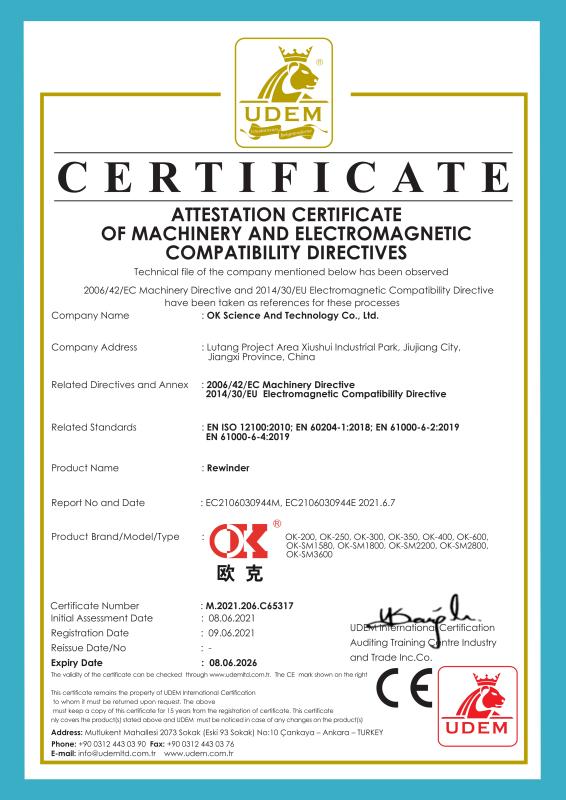 CE - Ok Science And Technology Co., Ltd.