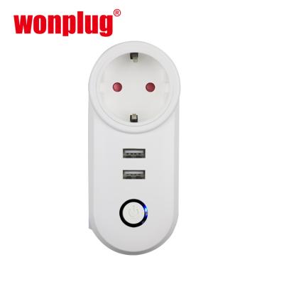 China Residential/Multi-Purpose EU Wireless Socket Mini Wireless Wifi Smart Plug Life Power Socket Germany Korea Europe Tuya Wifi Smart With Alexa Voice Control for sale