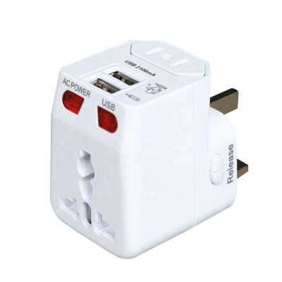 China Amazon Hot Selling 5V 2.1A Travel Residential/General Purpose Universal USA Adapter with AU, UK, USA, EU Plug for over 150 countries for sale