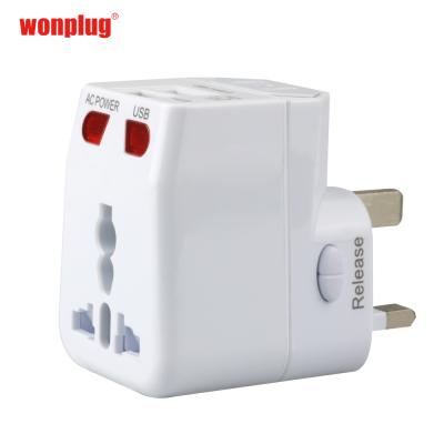 China High Quality Universal Residential / Multipurpose Travel 2 USB Adapter with CE, ROHS, FCC for sale