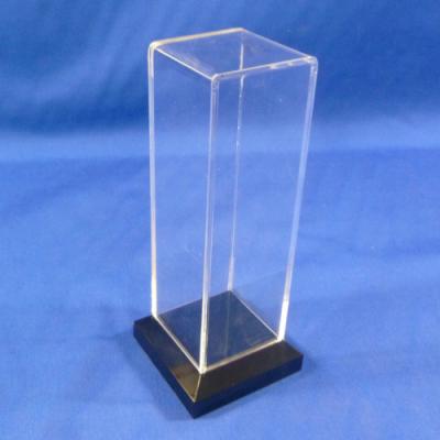 China Hot Sale Eco-friendly Rectangular Acrylic Display Box With Black Base Acrylic Stand Box For Display for sale