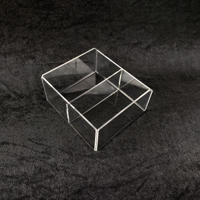 China Environmentally Friendly Clear Acrylic Organizer Cart Acrylic Storage Box Holder for sale