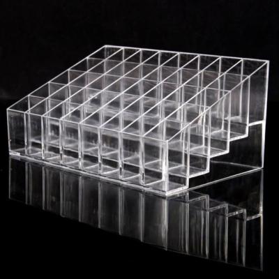 China Eco-friendly Custom Color Acrylic Lipstick Holder Plexiglass Makeup Organizer Display Stand for sale