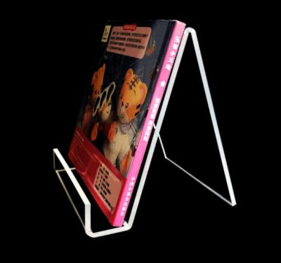 China Eco-friendly Clear Acrylic Book Stand Plexiglass Book Display Stand For Table Top for sale