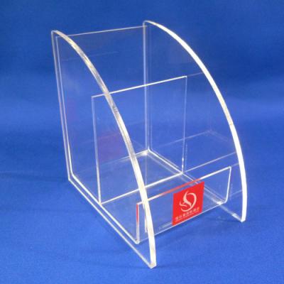 China Customized Modern Clear High Quality Acrylic Brochure Holder Leaflet Organizer For Desk Office for sale