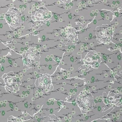 China Multi Color Flower Print Organic Kinds Lace Fabric 100% Polyester For Women Dress Fabrics for sale