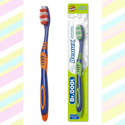 China Plastic & Rubber Eco-Friendly Adult Teeth Whitening ODM Custom Manual Plastic Toothbrush With Comfortable Handle for sale