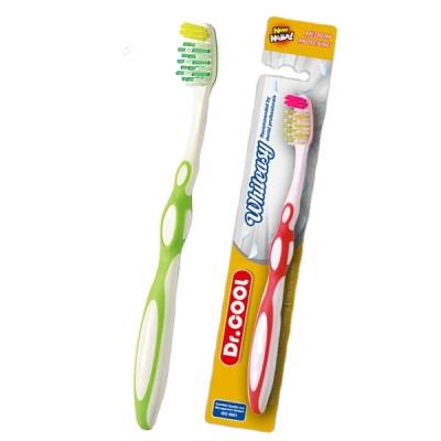 China Plastic & Plastic Toothbrush Rubber 360 Degree Free Sample Custom Size Length With Tongue Cleaner for sale