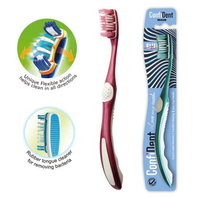 China Plastic & Professional Private Label Rubber Adult Eco-Friendly Plastic Manual Toothbrushes for sale