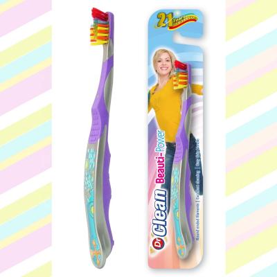 China Plastic & BRC Printing Cute Rubber Plastic Soft Bristle Cartoon Manual Toothbrush For Teenager for sale