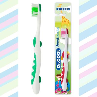 China Plastic & Home Use Rubber Animal Shaped Plastic Soft Bristles Children Kids Toothbrush With Attractive Handle for sale