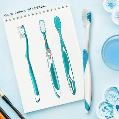 China Plastic & BRC CE Adult Clean Eco Teeth Custom Rubber Plastic Toothbrush with Massage Bristle for sale